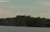 close up view of Pescador Island and it's lighthouse